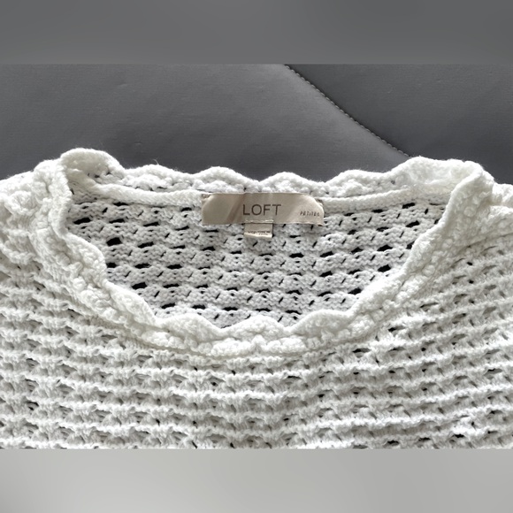 LOFT pointelle sweater - Picture 3 of 7